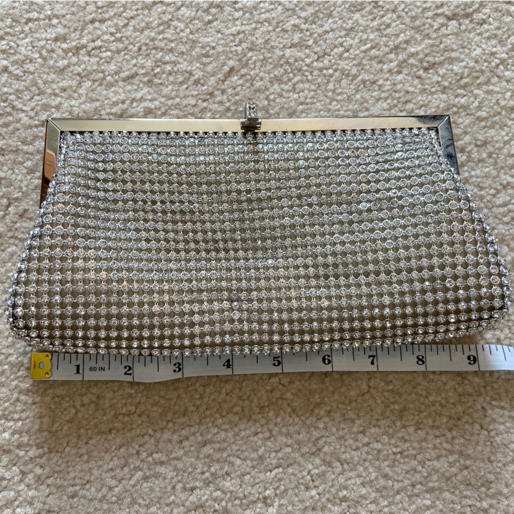 Silver Rhinestone Clutch